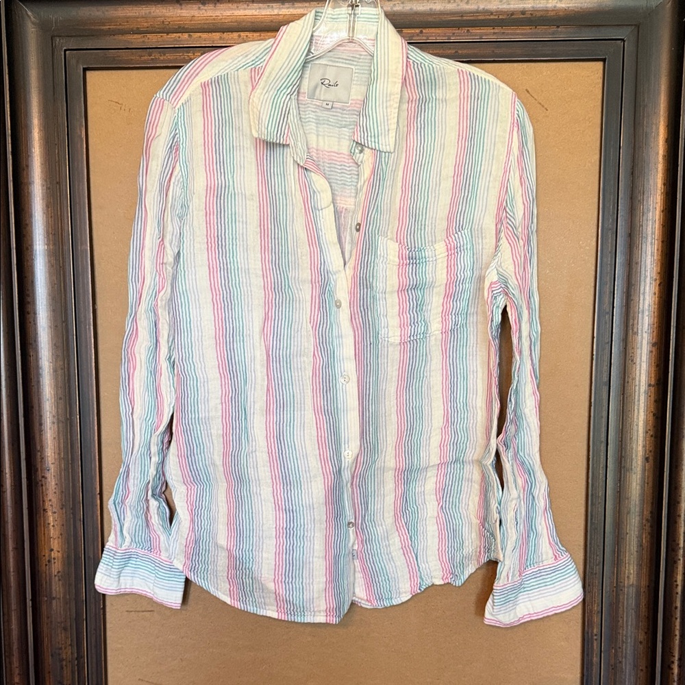 Rails Cotton Gauze Multicolor Striped Shirt